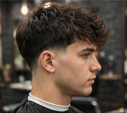 Textured haircut profile from Kal's Barbershop